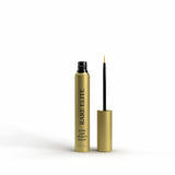 Ultra Growth Lash Serum in a sleek gold container for strengthening and lengthening lashes.